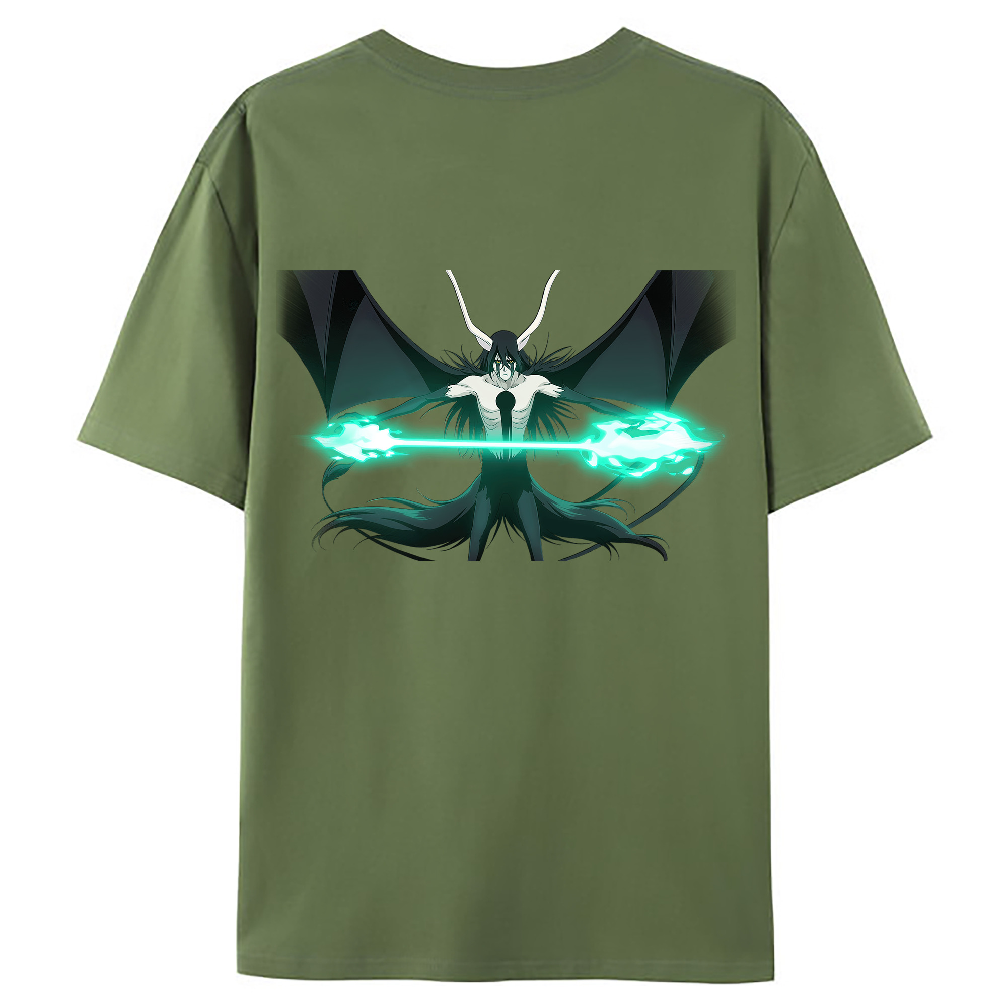 （画像用） ブリーチ ウルキオラ·シファー BLEACH Ulquiorra cifer 綿100％ メンズ半袖Tシャツ（バックプリント） 通気性